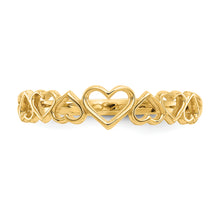 Load image into Gallery viewer, 14K Yellow Gold Hearts Ring
