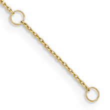 Load image into Gallery viewer, 14K Yellow Gold Textured And Polished Heart 9 in Anklet
