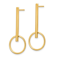 Load image into Gallery viewer, 14K Yellow Gold Polished Post Dangle Earrings
